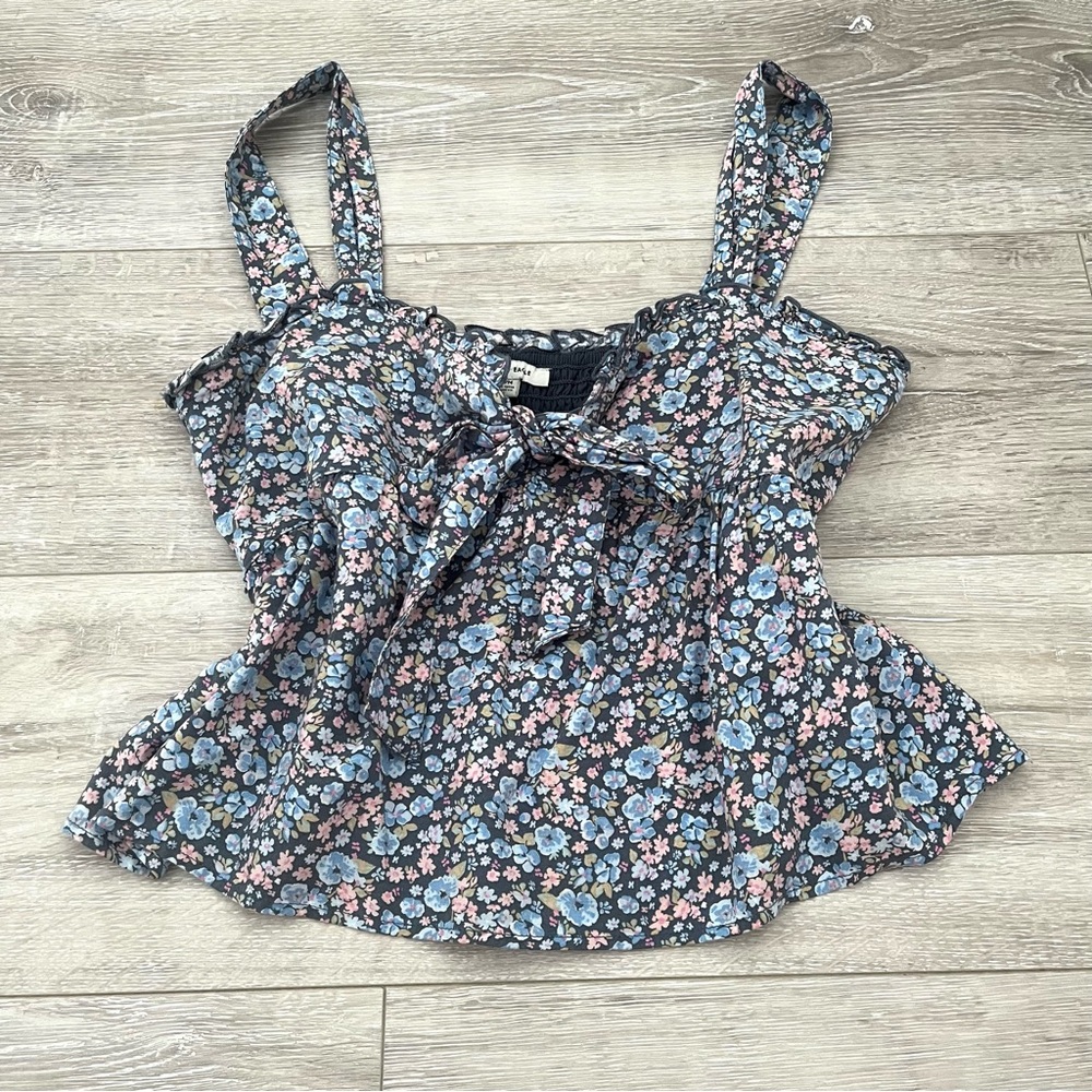 American Eagle Floral Baby Doll Top